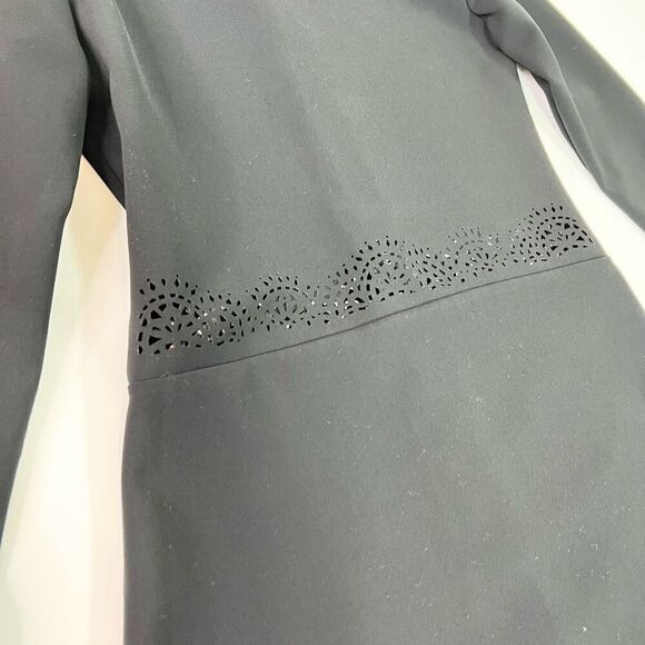 Parker Dress Sonoma Laser Cut Bell Womens Small Black Long Sleee Mini whimsigoth - Picture 3 of 13